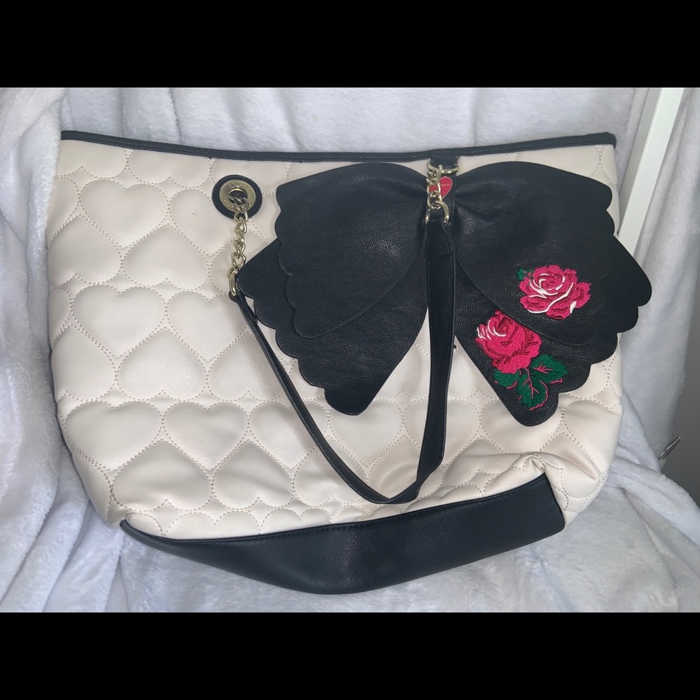 Betsey Johnson Large Tote Bag with Bow